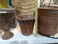 3 Mexican Vessels / Planters