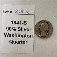 1941-S 90% Silver Quarter