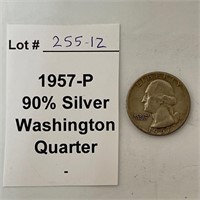 1957-P 90% Silver Quarter