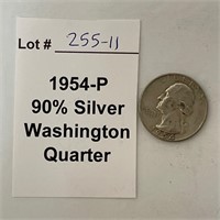 1954-P 90% Silver Quarter