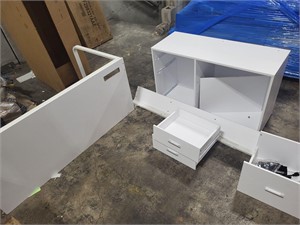 (READ)White Desk With Drawers