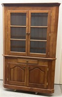 Cherry Corner Cupboard Glazed Door made local