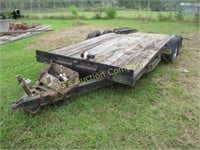 16' Flat deck trailer with winch