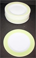 (11) Pyrex U.S.A. Plates 8 1/4" D, (1) Plate w/