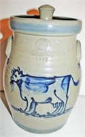 Rowe Stoneware Blue Decorated Cow Double