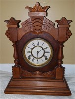 8 Day Tivoli Wood Mantle Clock By Anosonia