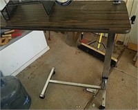 Metal Adjustable Rolling Bed Table #2