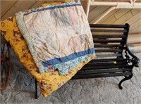 Child's Bench, Quilt, Blanket, etc