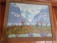 35x29 wood framed painting