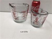 Two Anchor Hocking Glass Measuring Cups