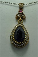 Sapphire estate necklace