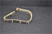 Genuine sapphire diamond bracelet