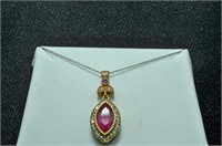 3.82ct ruby necklace