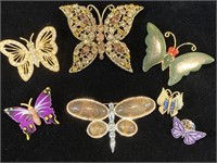 Vintage Butterfly Brooches: JJ Roman NRT +