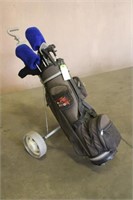 Golf Clubs W/ Bag & Cart