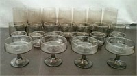 Box-24 Vintage Smokey Color Glasses, 4 Sizes