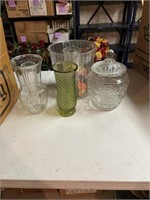 VASES & GLASS CANDY DISH