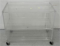 MCM Lucite Rolling Cart