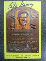 Lefty Gomez Signed Hall of Fame Postcard with COA