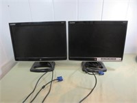 Pair of e-Machines 19" LCD Monitors