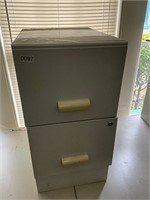 2 drawer file cabinet with no key
