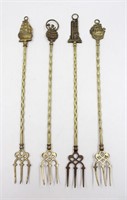 EARLY ENGLISH BRASS FIRE TOASTING FORKS