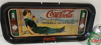 Rectangular Coca-Cola Tray with Lady