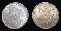 (2) 1921-P MORGAN SILVER DOLLARS