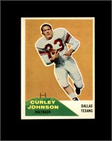 1960 Fleer #123 Curley Johnson EX to EX-MT+