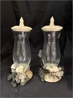 2 DECORATIVE 10 “ VASES W/ LIDS