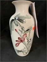 9 “ HAND-PAINTED ASIAN CERAMIC VASE