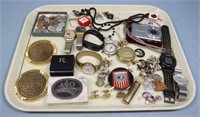 Foreign Coins, Watches + Costume Jewelry