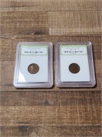 2x Early Lincoln cent pennies 1930s coins