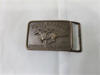 Pony Express Overland Mail Co Buckle