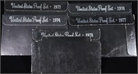 1973-1974, 1976-1978 US PROOF SETS