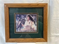 Indian print framed