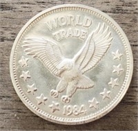 One Ounce Silver 1984 World Trade Round