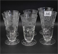 Footed Iced Tea Glasses ~ Sizes are Different