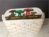 Painted mushroom basket