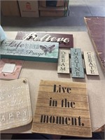 Various Wooden Signs & Decor