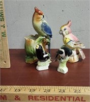4 Ceramic Birds