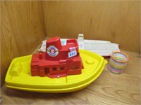 Toy Boat & Misc Toys