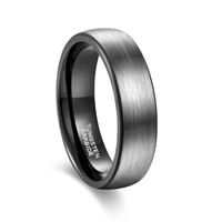 Greenpod 6mm Tungsten Wedding Rings Band for Men