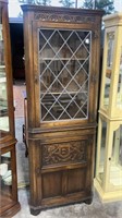 Ethan Allen Made in England Oak Corner Cabinet