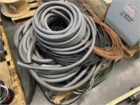 Pallet Lot: Misc. Cable, Conduit, Wire, Hose, Etc.