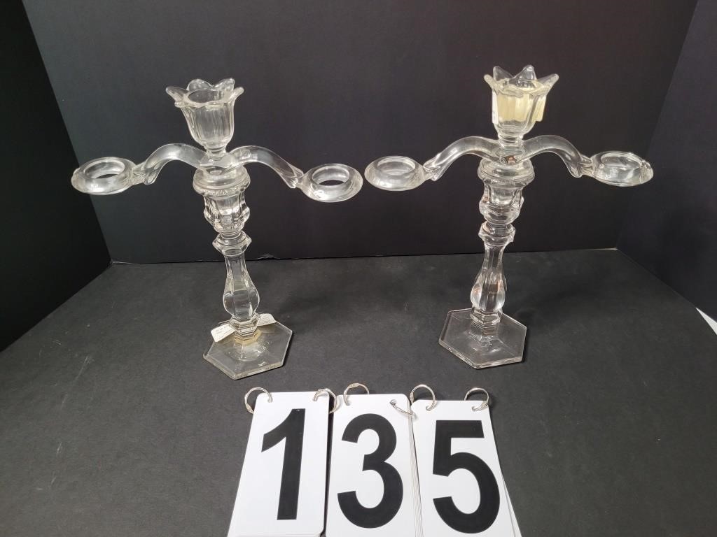 Depression Era Candleholders ~ Cambridge Line