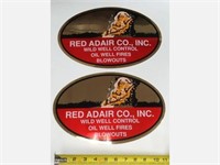 TWO (2) 8.5"x12" Red Adair Equpment Stickers