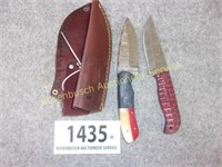 (2) Knives w/Leather Sheaths