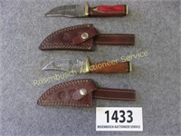 (2) Knives w/Leather Sheaths