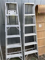pair of 6' aluminum step ladders